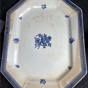 Wedgwood Blue and Cream Floral Platter